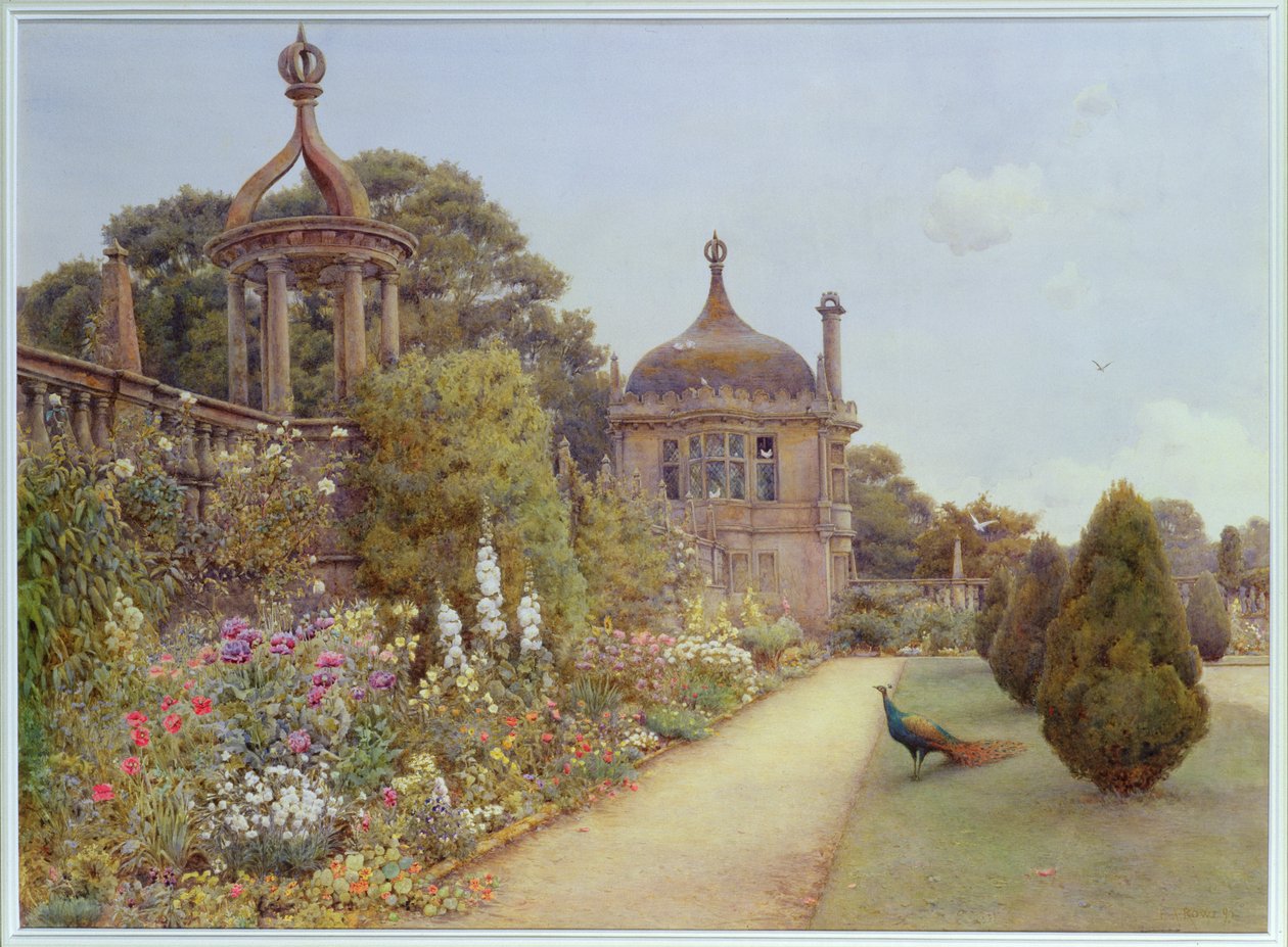 The Gardens at Montacute, Somerset by Ernest Arthur Rowe