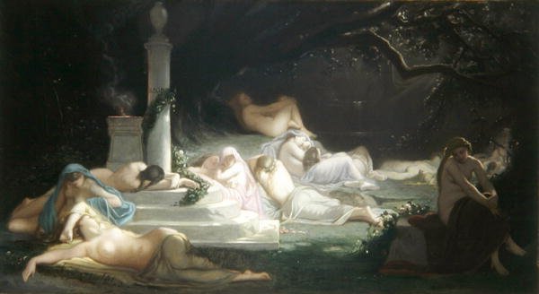 Nymphs at the Grave of Adonis by Ernest Augustin Gendron