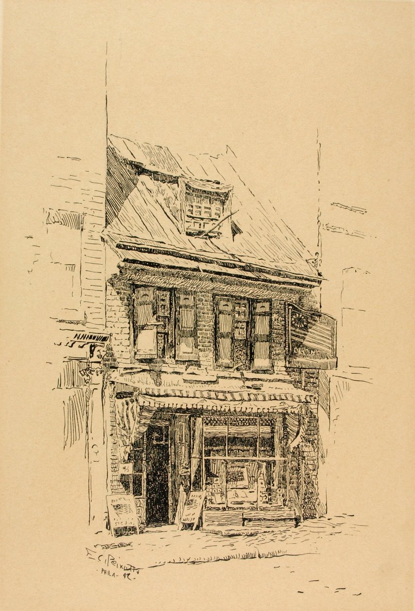 House Where First American Flag Was Made by Ernest C. Peixotto