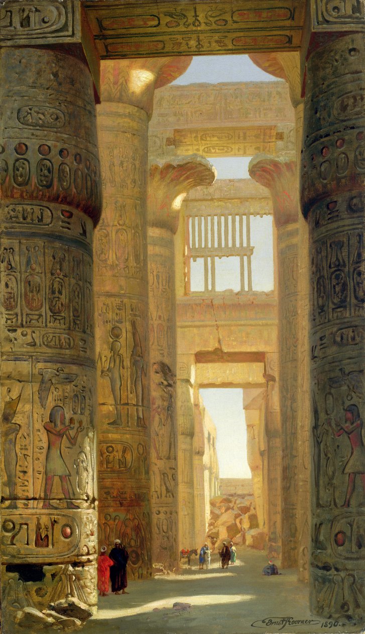 The Temple of Karnak, The Great Hypostyle Hall, 1890 by Ernest Carl Eugen Koerner