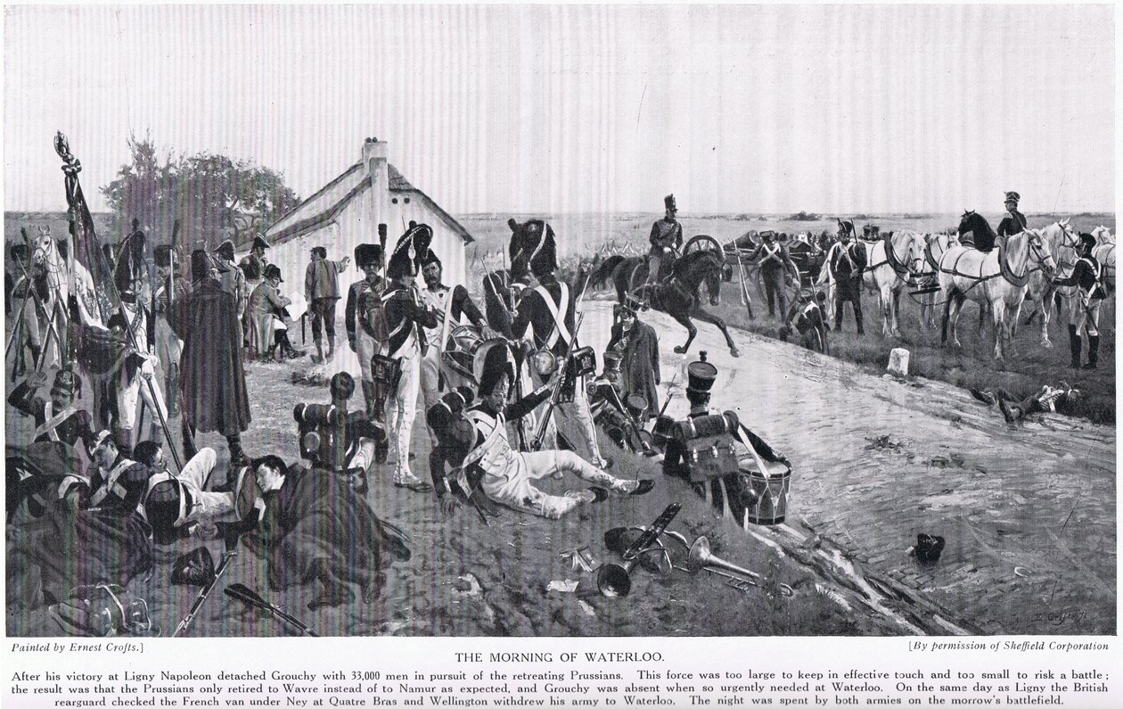 The Morning of Waterloo, illustration from 