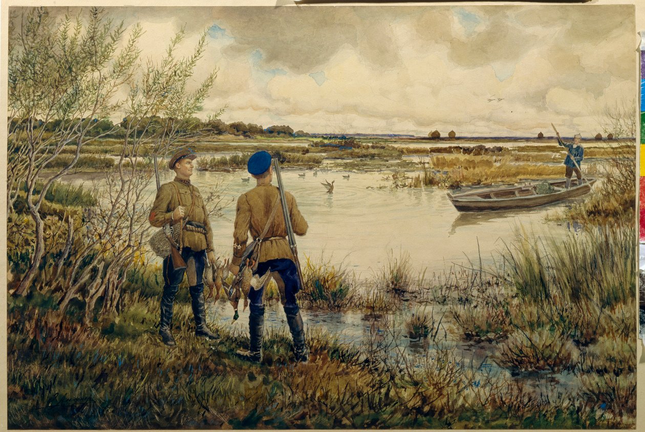 Returning from the Hunt by Ernest Ernestovich Lissner