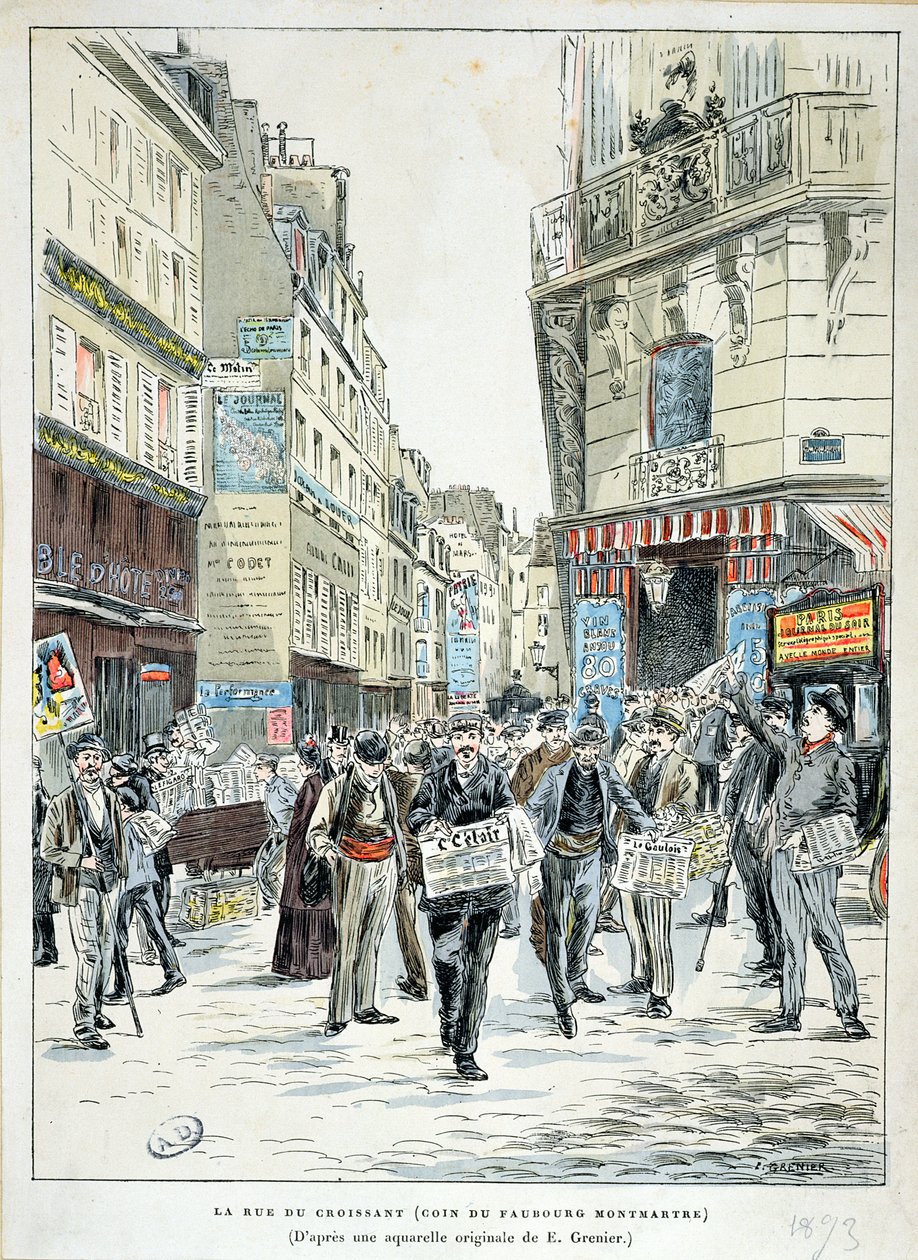 View of the Rue de Croissant in the 11th arrondissement of Paris by Ernest Grenier