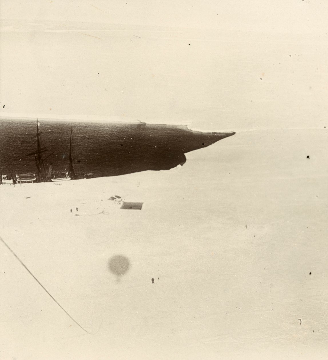 Looking Down from the Balloon at the Plateau. From Album by Sir Ernest Henry Shackleton Entitled National Antarctic Expedition (1901-1903) by Ernest Henry Shackleton