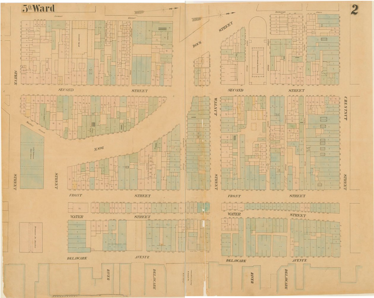 Maps of the City of Philadelphia, Volume 1, Plate 2 by Ernest Hexamer