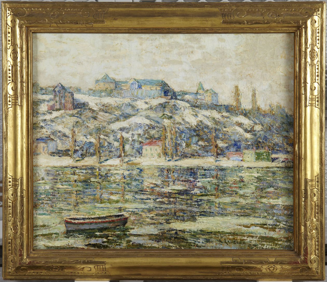 Harlem River in Snow by Ernest Lawson