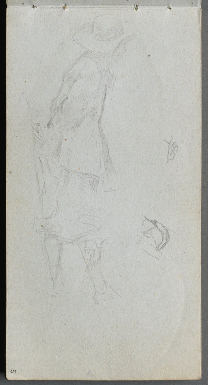 Sketchbook, page 05: Figure Study by Ernest Meissonier