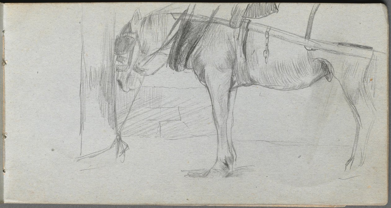 Sketchbook, page 06: Study of a Horse by Jean Louis Ernest Meissonier