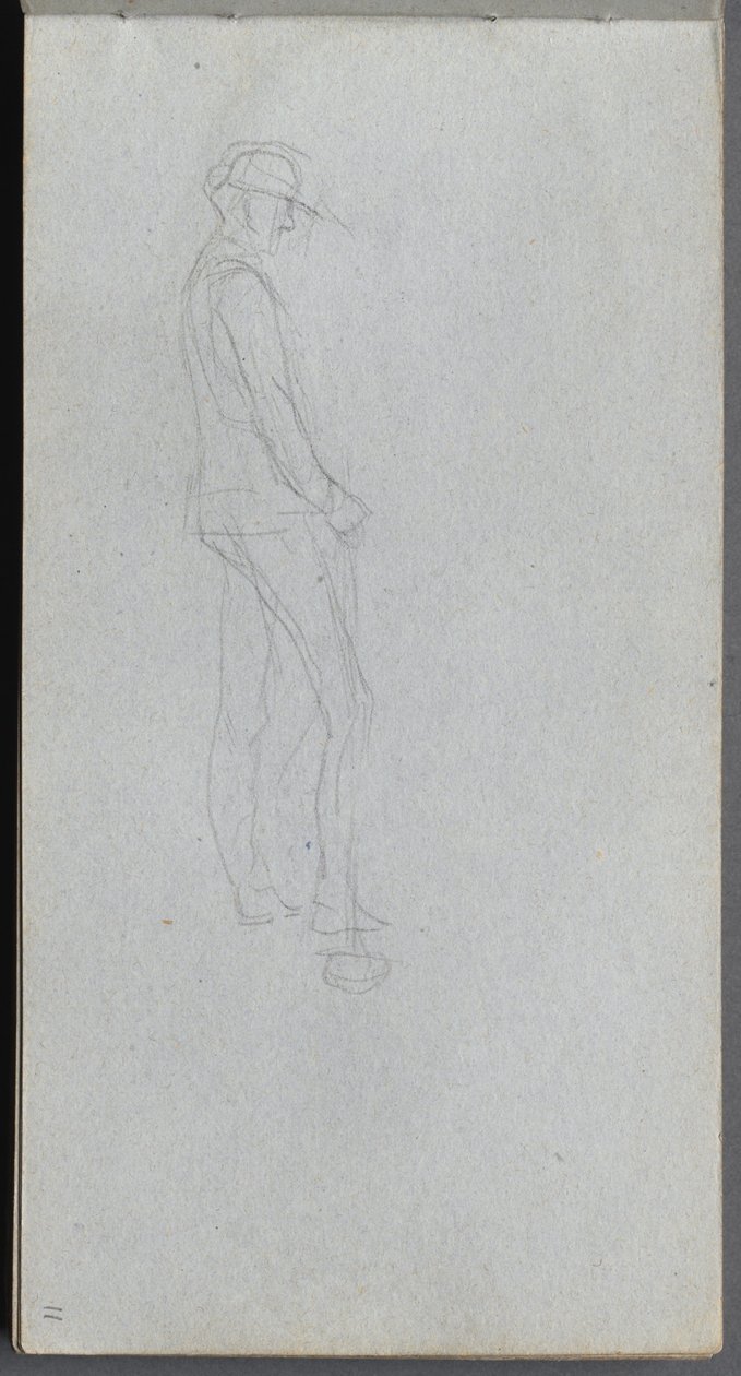 Sketchbook, page 11: Figure in Profile by Ernest Meissonier