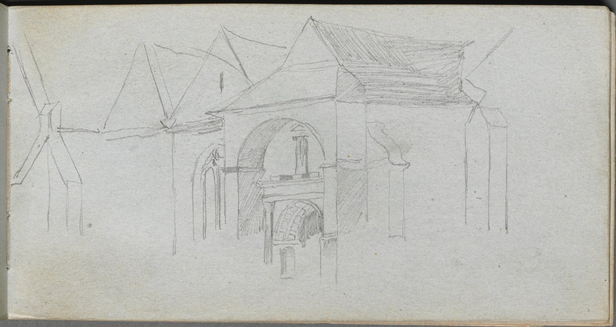 Sketchbook, Page 22: Architectural Study by Jean Louis Ernest Meissonier