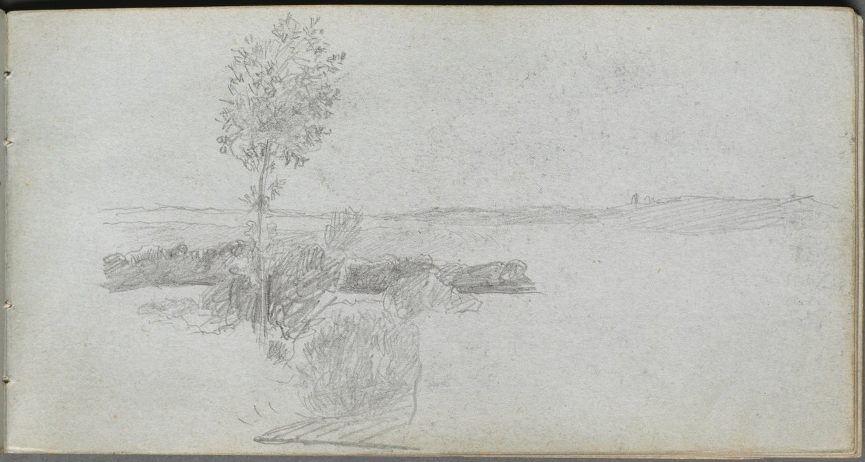 Landscape Study by Jean Louis Ernest Meissonier