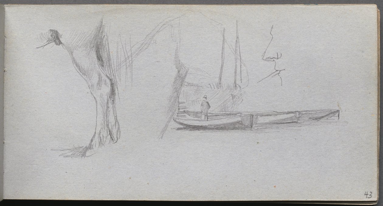 Sketchbook, Page 43: Studies: Horse
