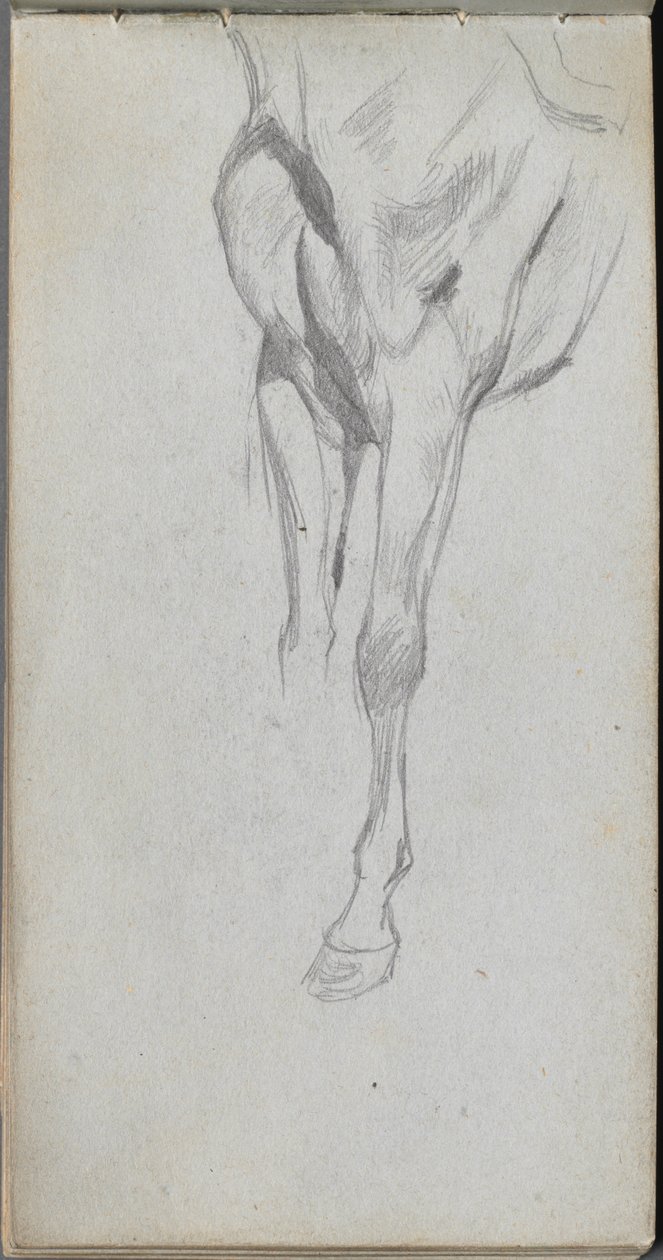 Sketchbook, Page 48: Study of a Horse by Jean Louis Ernest Meissonier