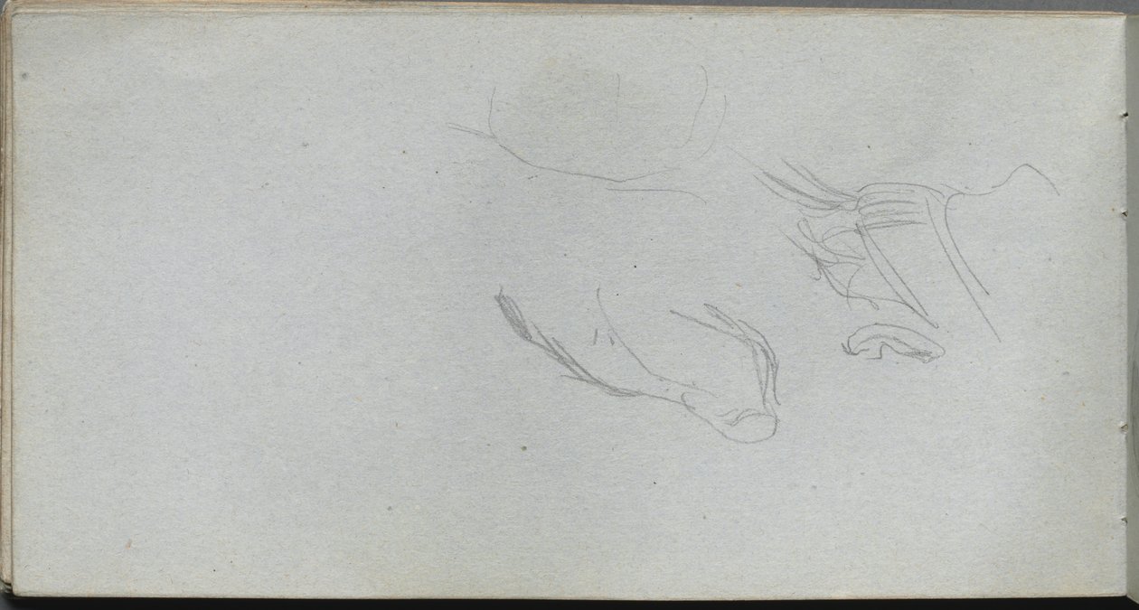 Sketchbook, page 72: Figure Study by Jean Louis Ernest Meissonier
