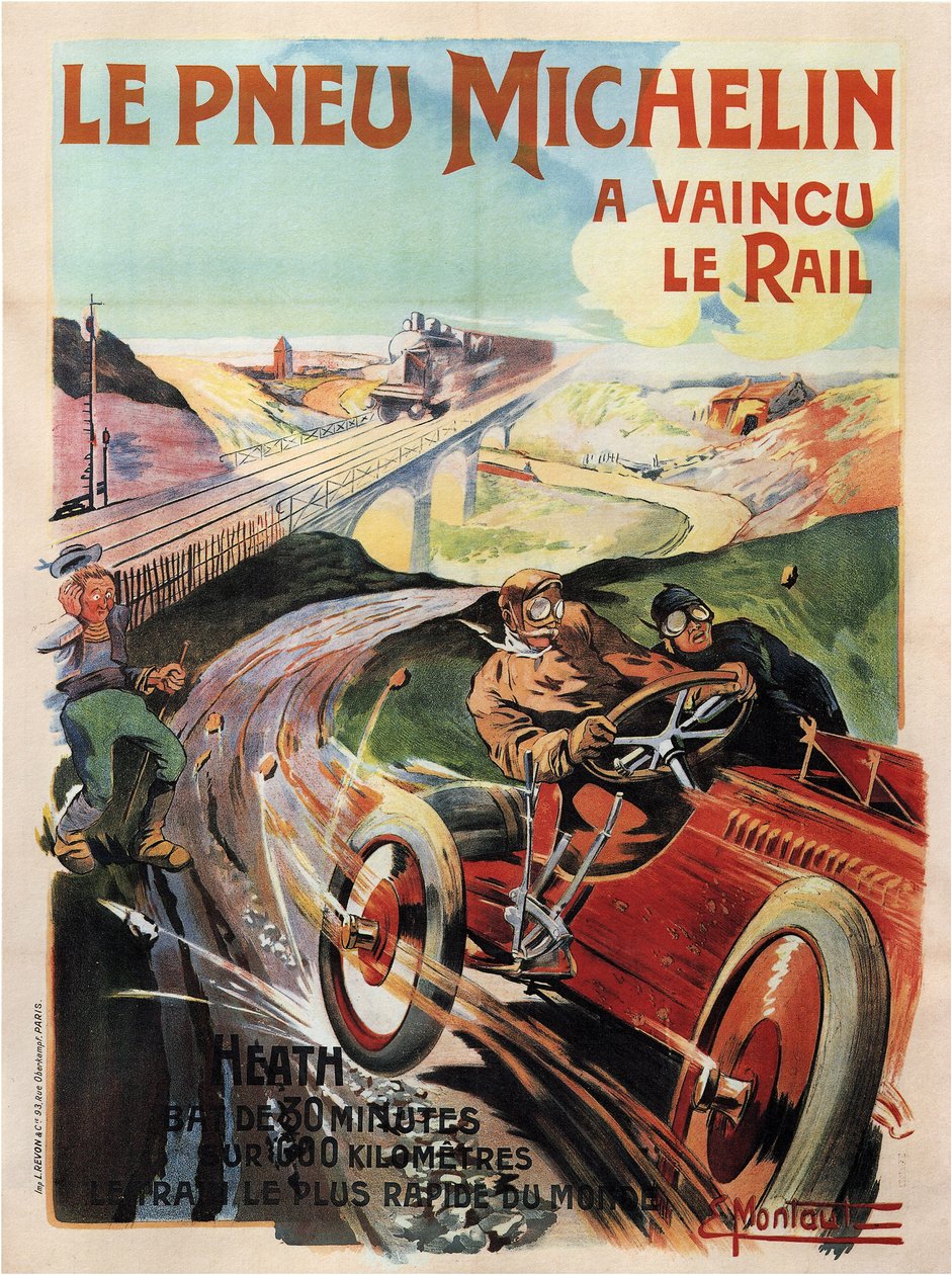 Panhard and Levassor Racing Car Driven by Heath by Ernest Montaut