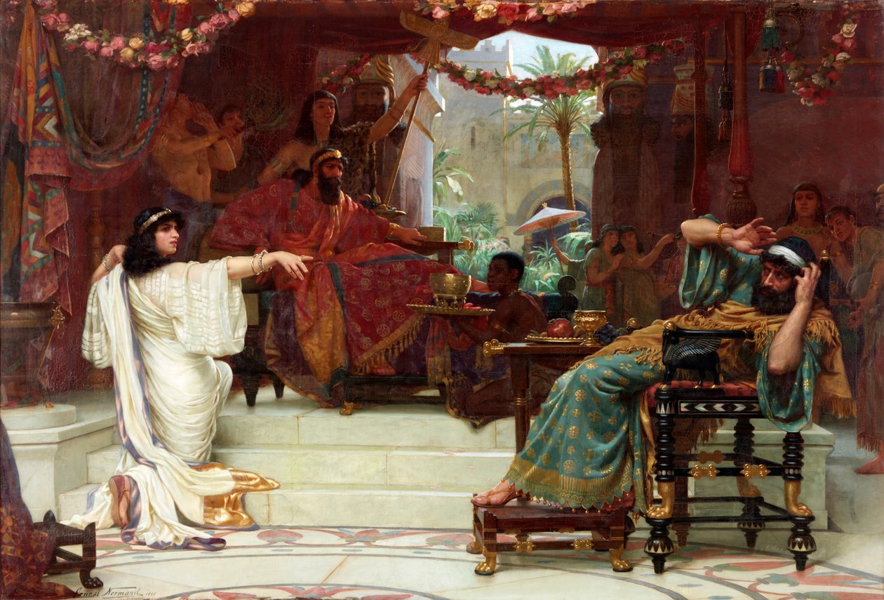 Esther Denouncing Haman to King Ahasuerus, 1888 by Ernest Normand