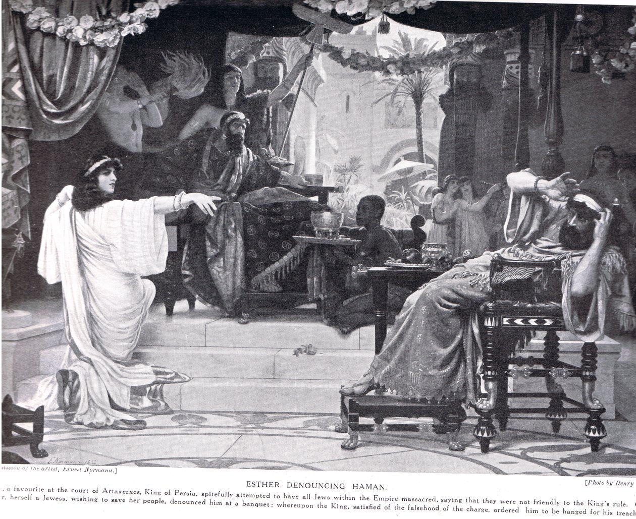 Esther Denouncing Haman, illustration from 