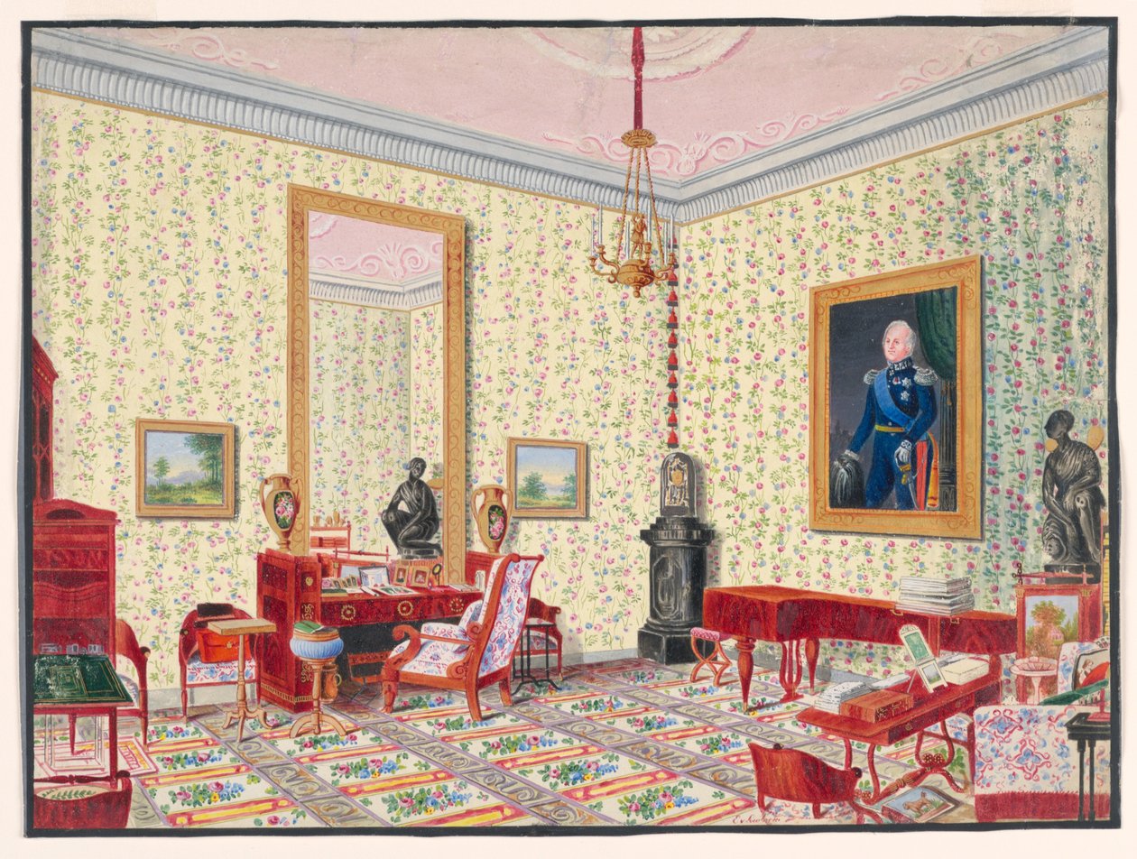 The Study of Grand Duchess Cecilia von Oldenberg by Ernst Christian Anton von Lautzow