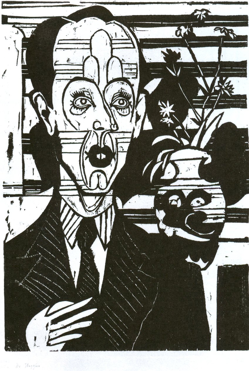 Portrait of Dr. Huggler by Ernst Ludwig Kirchner