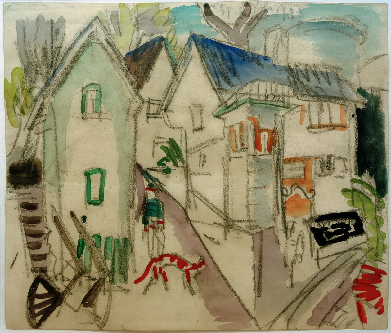 Village Street in the Taunus near Königstein by Ernst Ludwig Kirchner