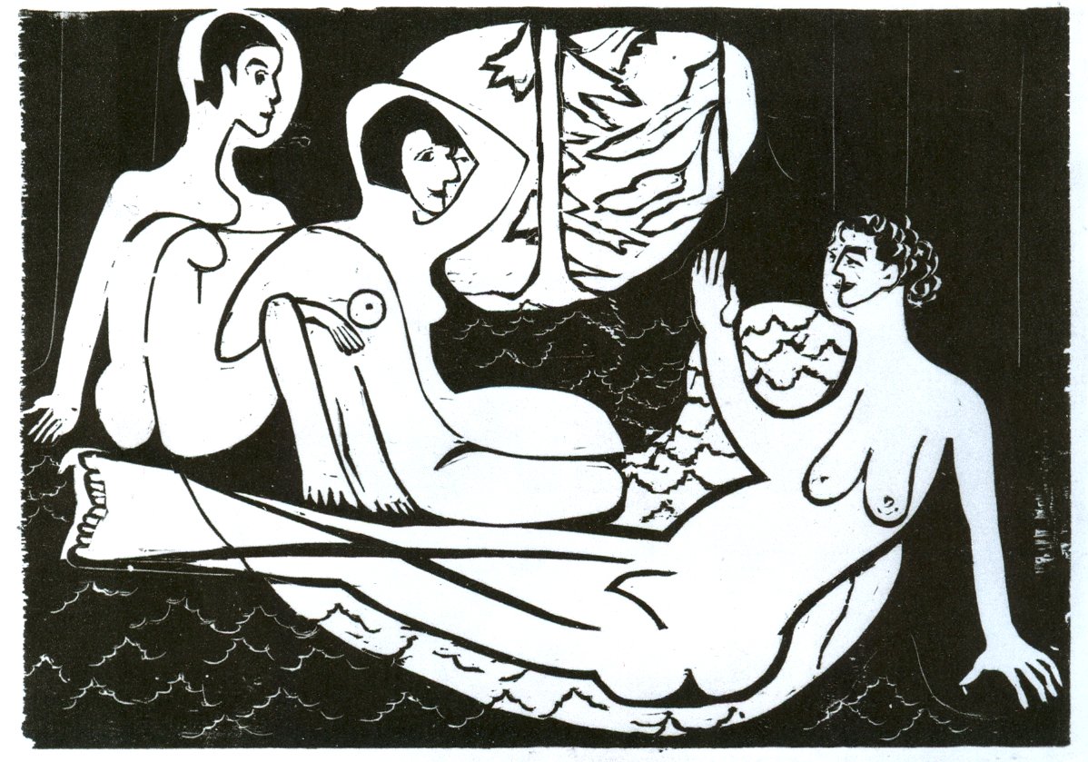 Three Nudes in the Forest by Ernst Ludwig Kirchner