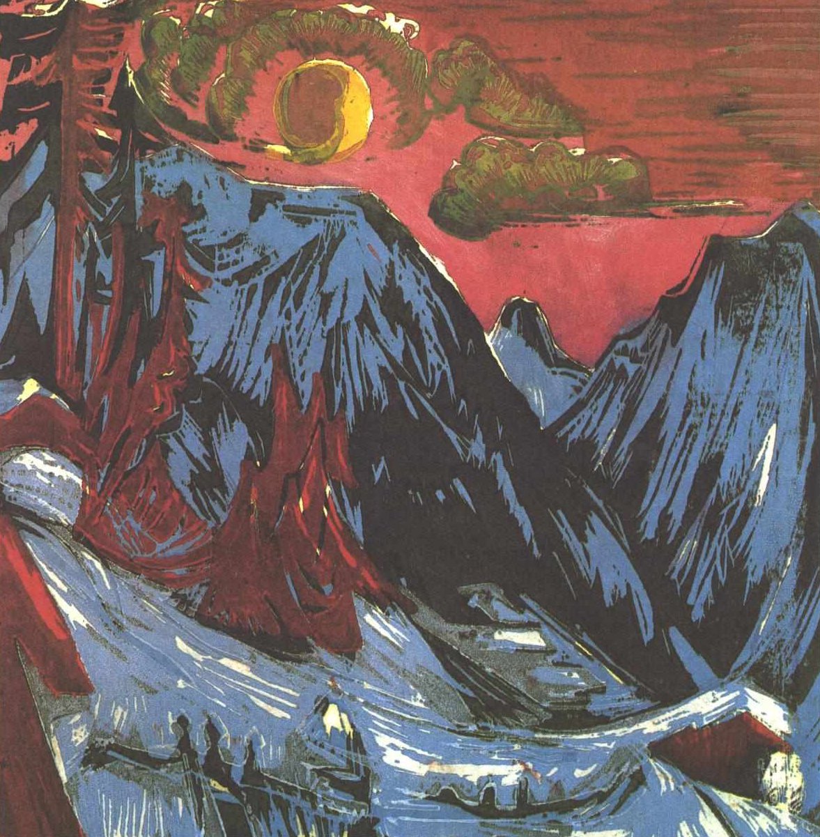 Moonlit Night by Ernst Ludwig Kirchner