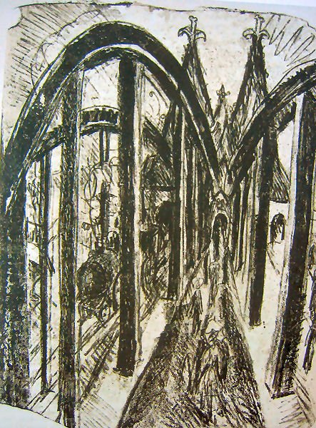 Rhine Bridge in Cologne by Ernst Ludwig Kirchner