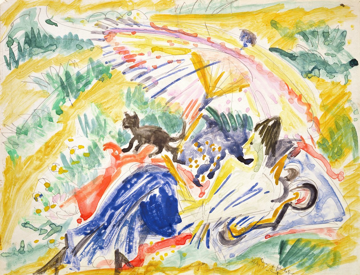 Sunbathing, 1919 by Ernst Ludwig Kirchner