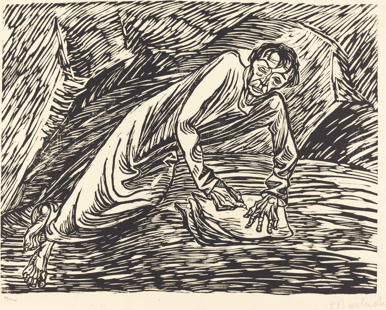 The Writing Prophet Saint John on Patmos, 1919 by Ernst Barlach