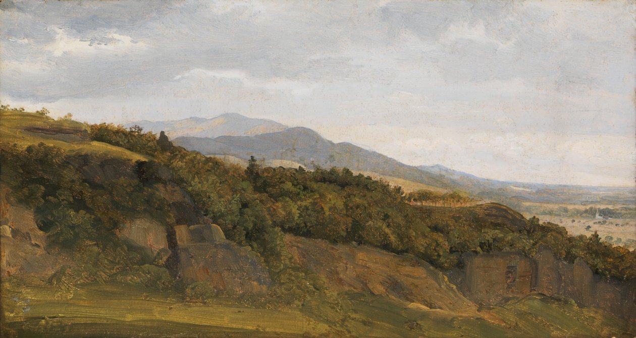 German Landscape with View towards a Broad Valley, ca. 1829-30 by Ernst Christian Frederik Petzholdt