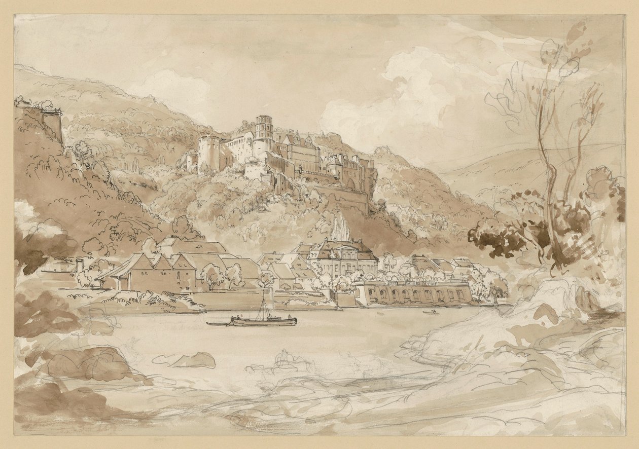 View of the Castle and Lower Town of Heidelberg by Ernst Fries