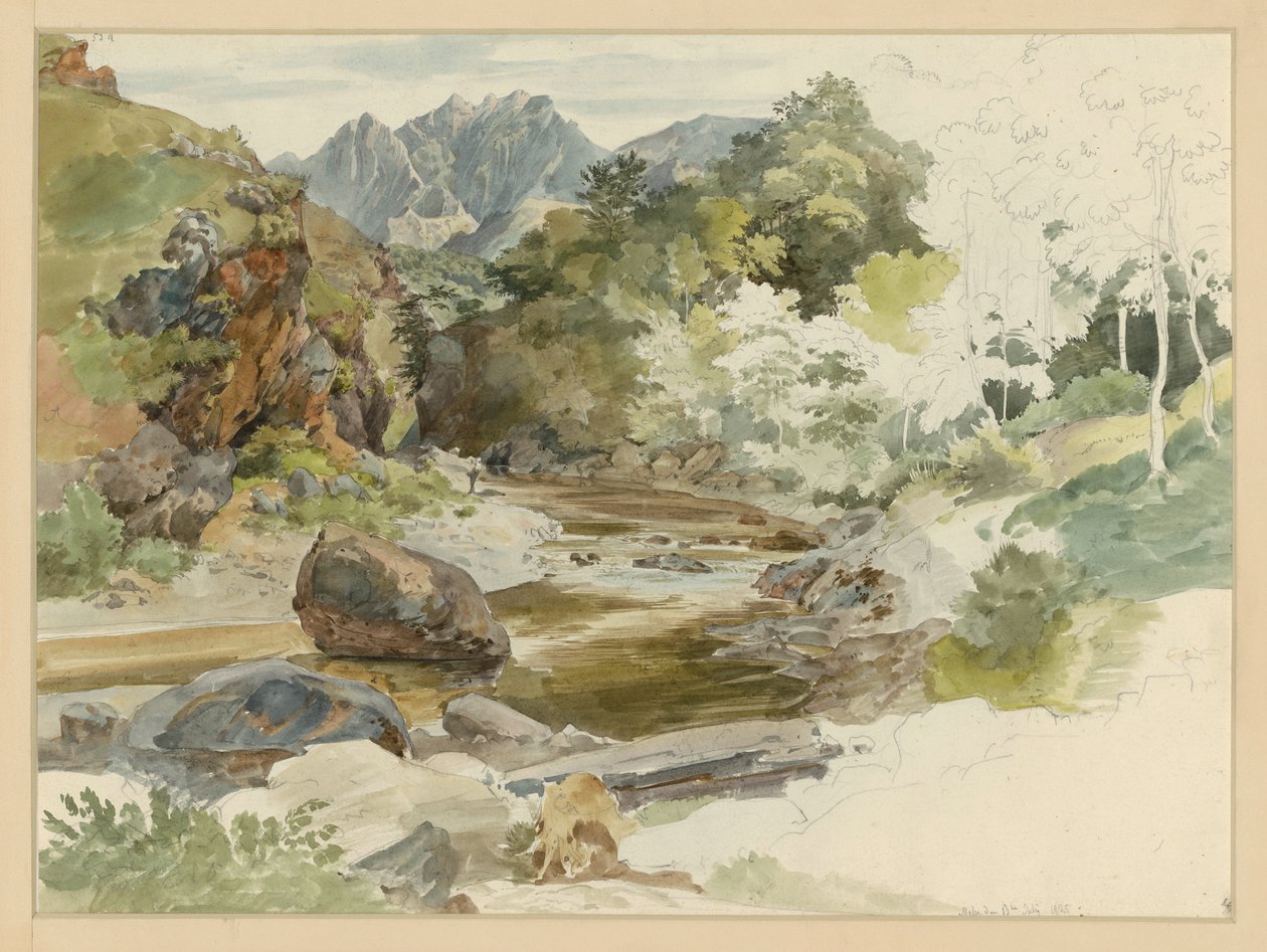 Wooded Rocky River Valley near Massa by Ernst Fries