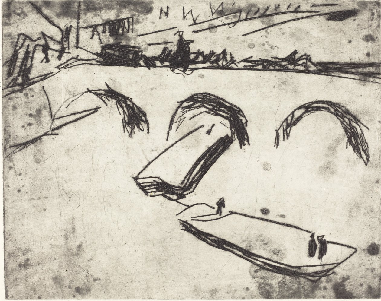 Bridge on Crown Prince Embankment, 1909 by Ernst Ludwig Kirchner
