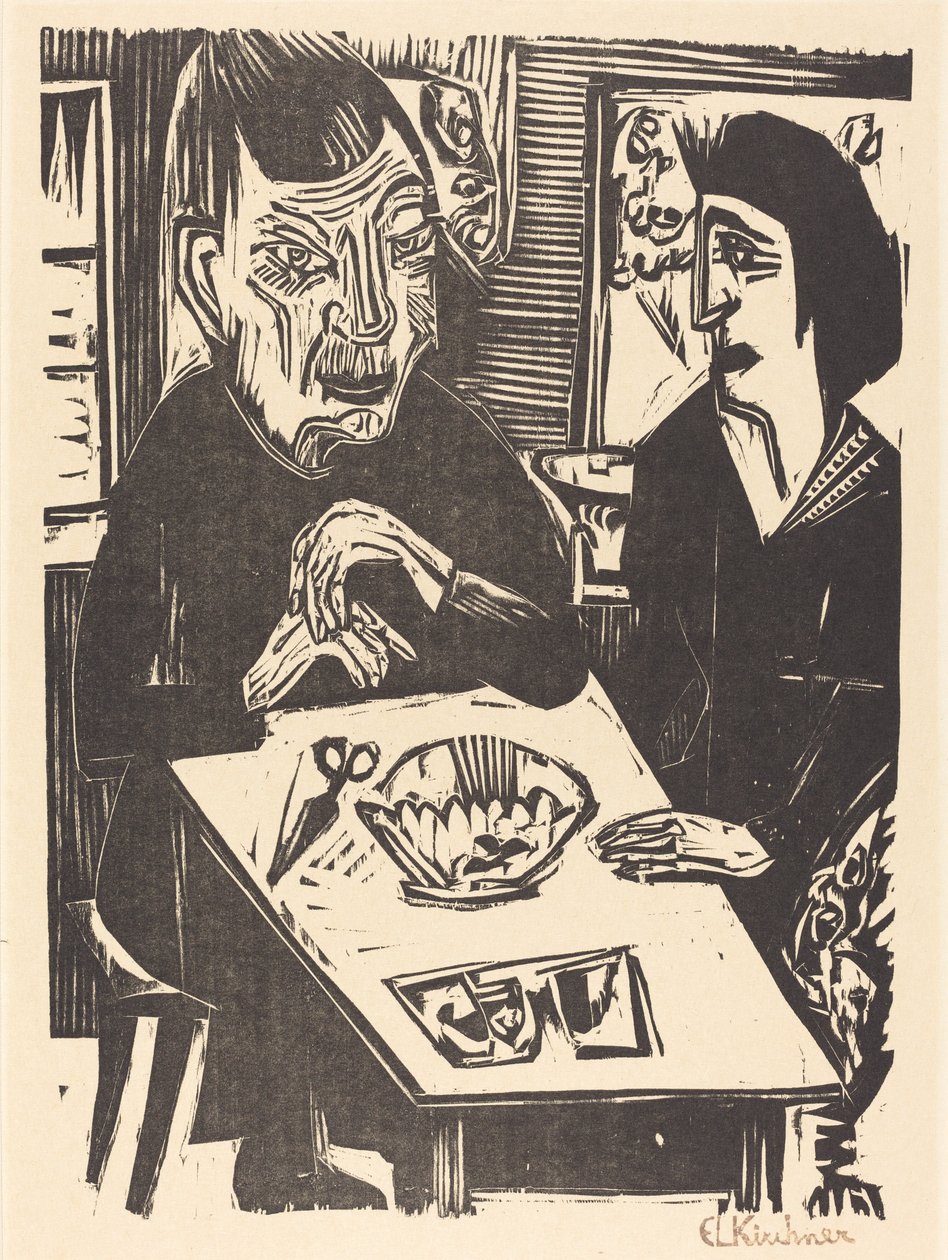 Old and Young Woman, 1921 by Ernst Ludwig Kirchner