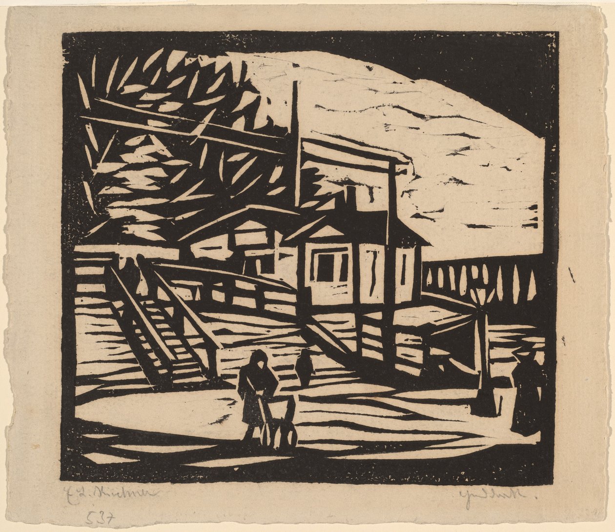 Shed on the Bank of the Elbe by Ernst Ludwig Kirchner