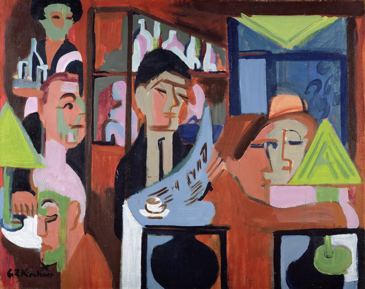 A Cafe in Davos by Ernst Ludwig Kirchner