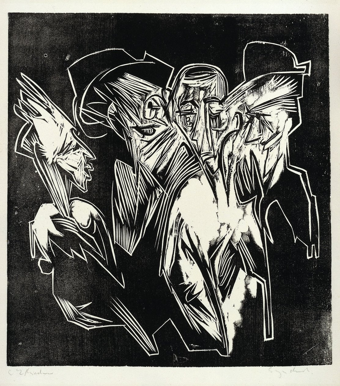 Absalom and His Advisors by Ernst Ludwig Kirchner