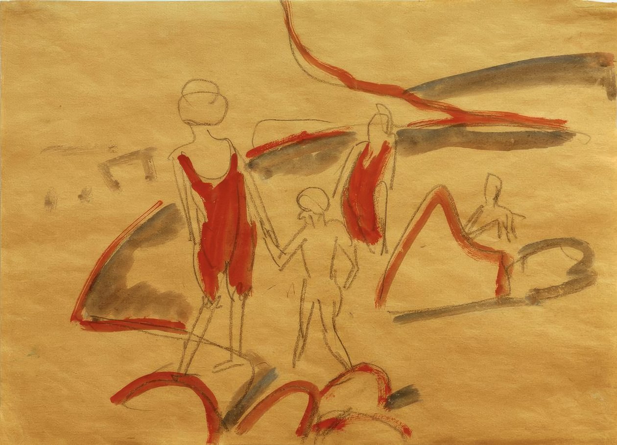 Bathers at Fehmarn Beach by Ernst Ludwig Kirchner