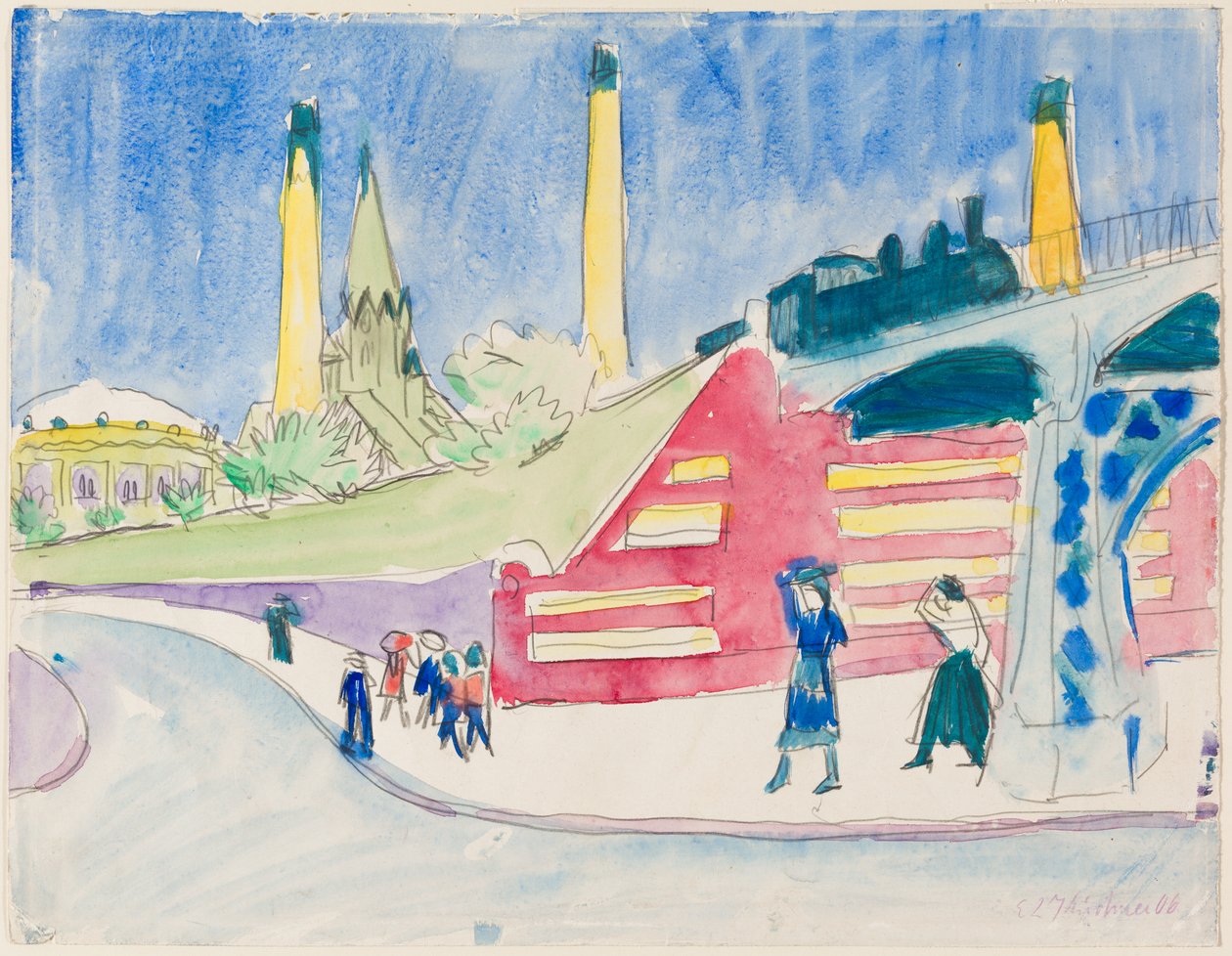 Railway Embankment by Ernst Ludwig Kirchner