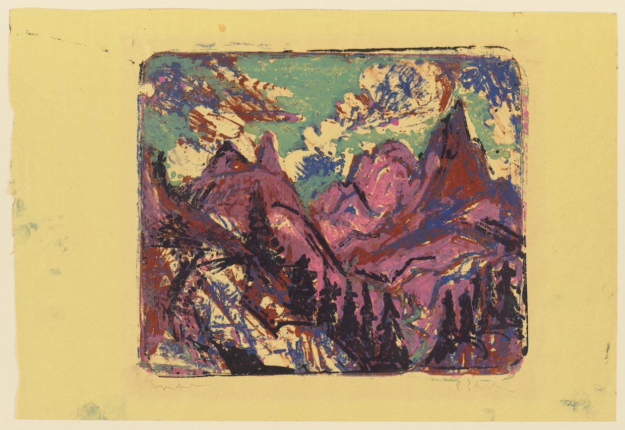 Mountains by Ernst Ludwig Kirchner