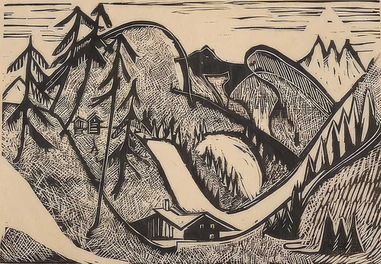 Mountain Landscape near Glarus by Ernst Ludwig Kirchner
