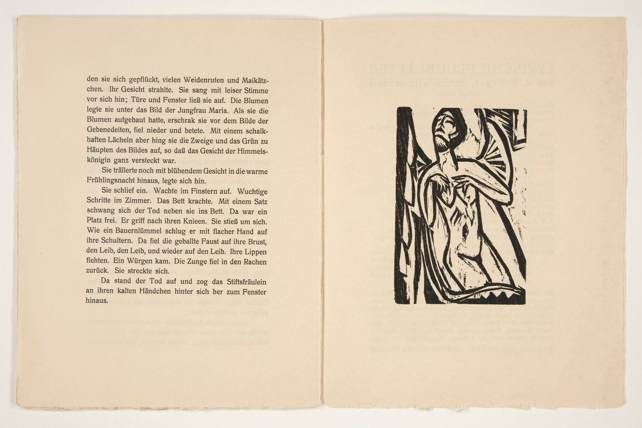 The Canoness and Death. Illustrations for a novel by Alfred Doeblin by Ernst Ludwig Kirchner