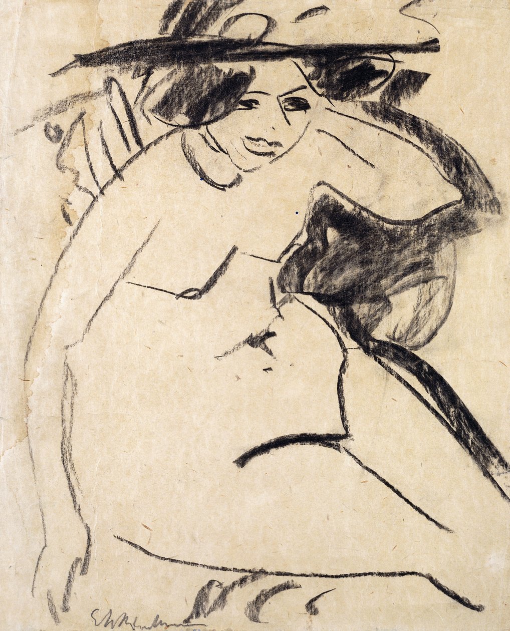 Dido with Hat by Ernst Ludwig Kirchner