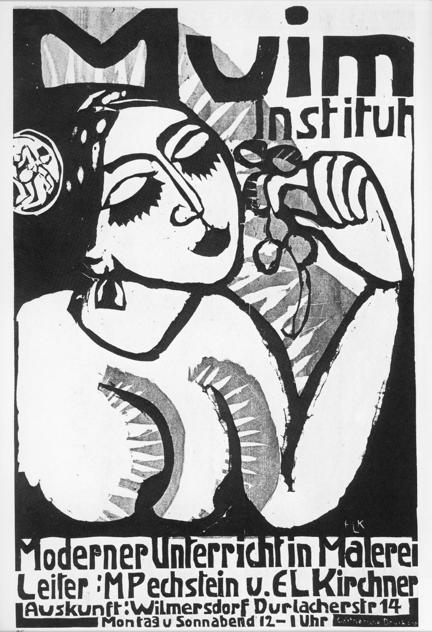 Muim-Institut (woodcut) by Ernst Ludwig Kirchner