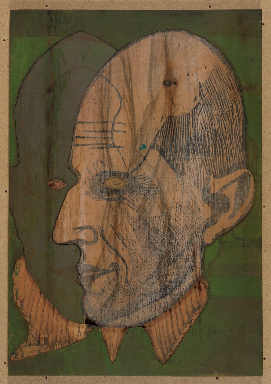 Head Dr. Bauer, Color Block I by Ernst Ludwig Kirchner
