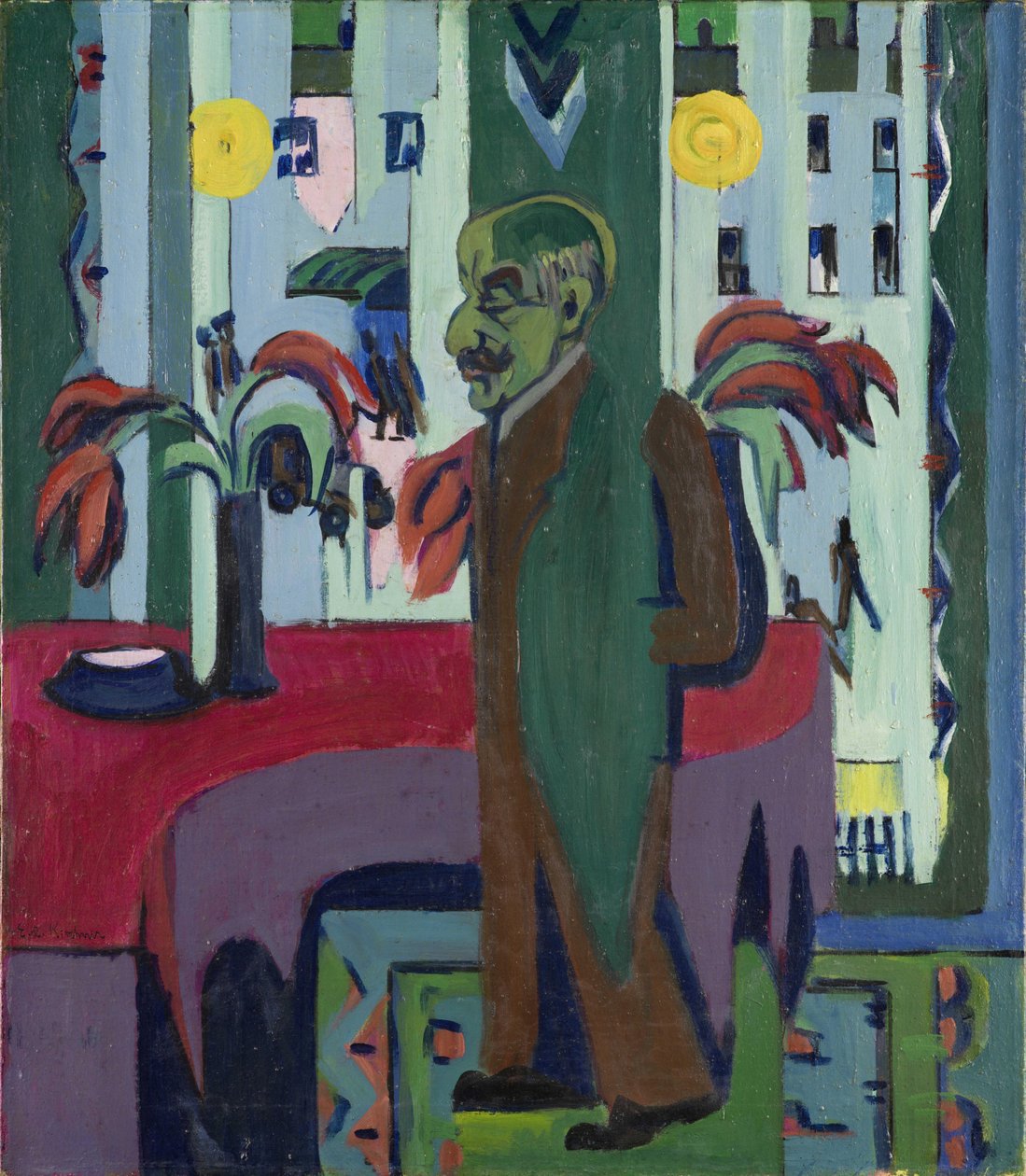 Max Liebermann in His Studio by Ernst Ludwig Kirchner