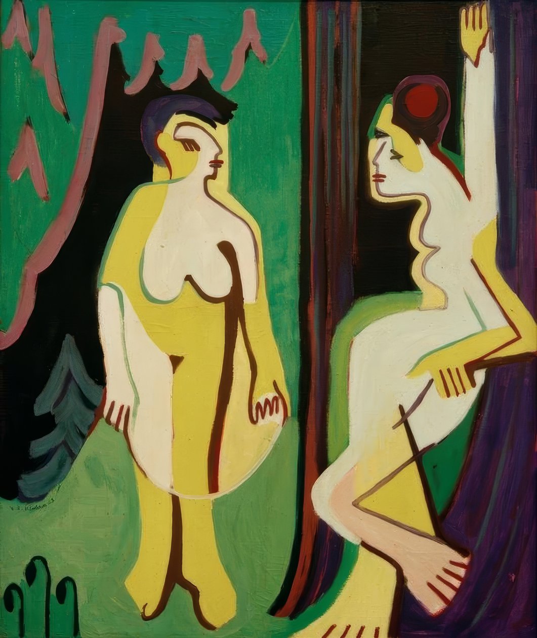 Naked Women on Forest Meadow by Ernst Ludwig Kirchner
