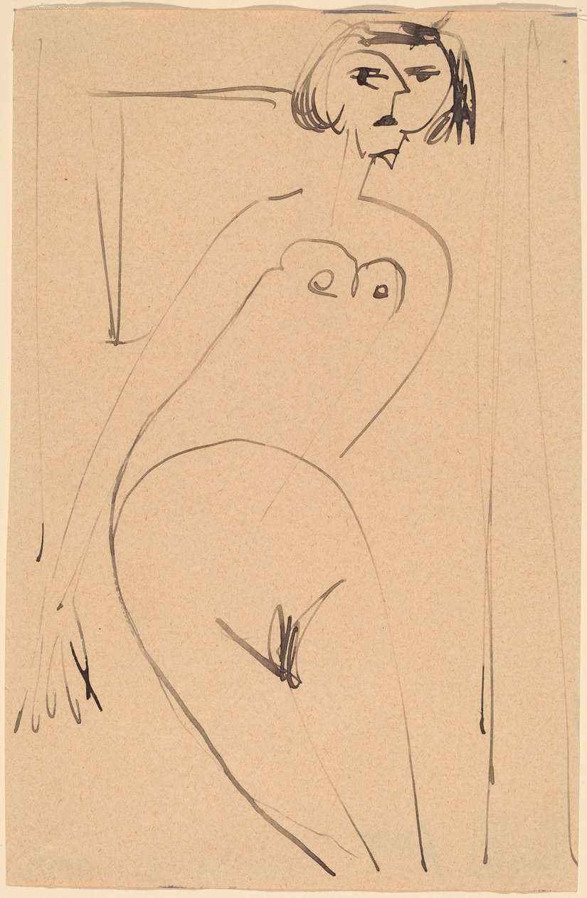 Nude by Ernst Ludwig Kirchner