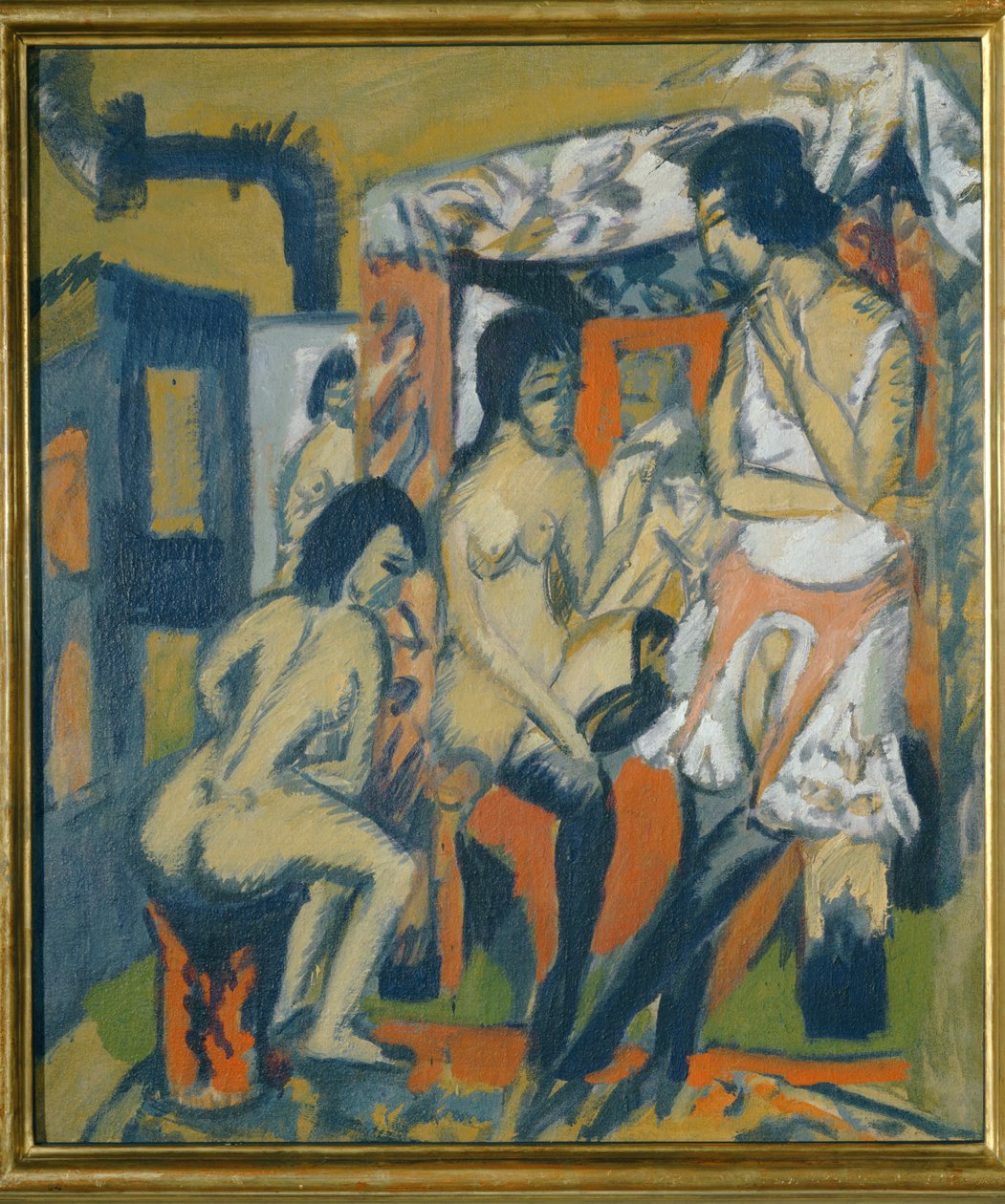 Nudes in Studio by Ernst Ludwig Kirchner