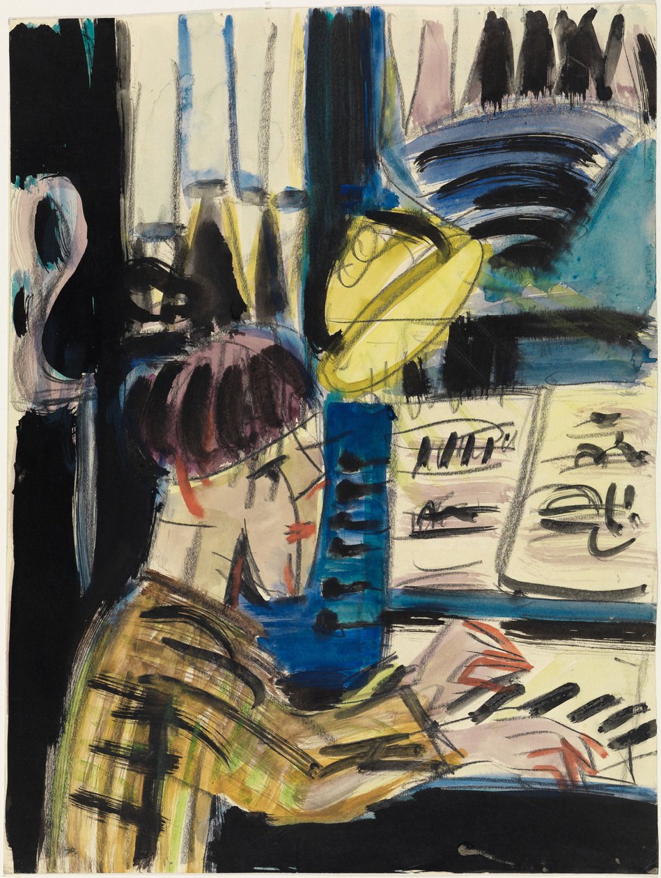 Organ Player by Ernst Ludwig Kirchner